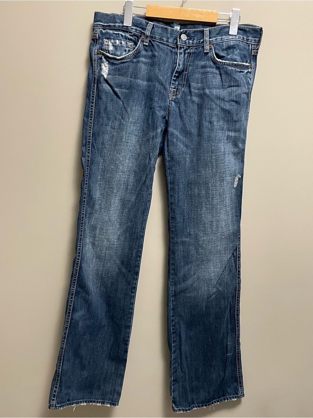 7 For All Mankind Dark Blue Wash Denim Jeans Women’s Size 33 - Picture 4 of 16